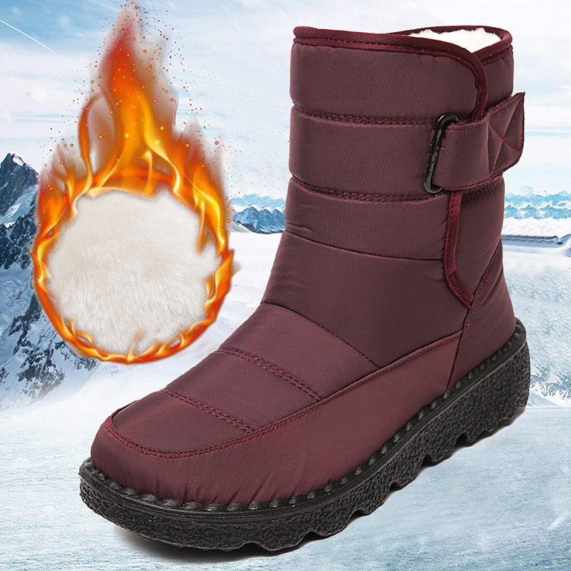 bota feminina de inverno vinho, bota casual feminina de inverno