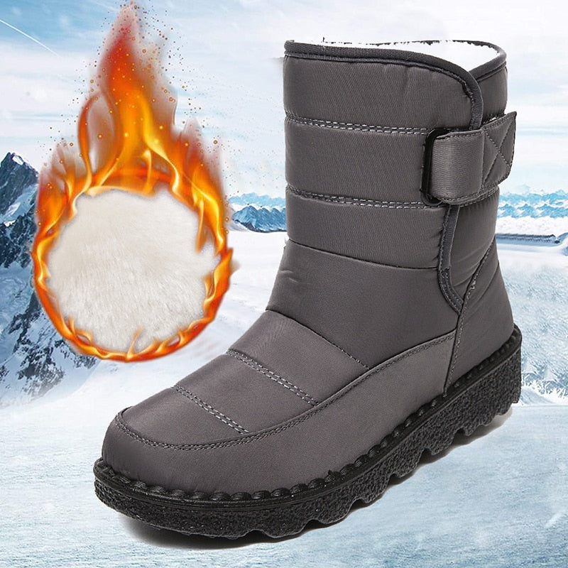 bota feminina de inverno casual, bota feminina cinza